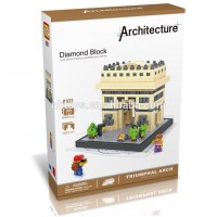 2018 Educational DIY toy LOZ triumphal arch block diamond building block architecture