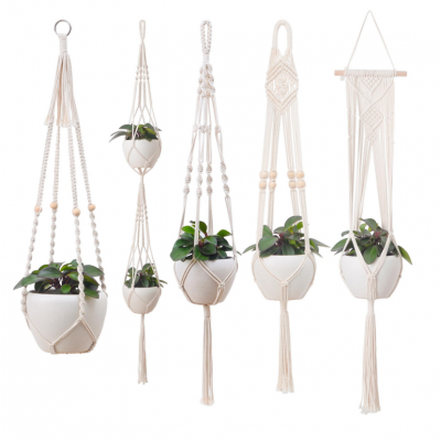 Wholesales Handmade cotton Macrame Plant Hanger Indoor & outdoor Plant Hanger Home Decoration