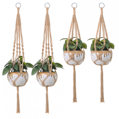 Wholesales Hemp rope Macrame Plant Hangers Indoor Outdoor Hanging for Home Decoration