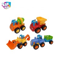 cartoon model engineering vehicle small toy car set plastic car toy for children