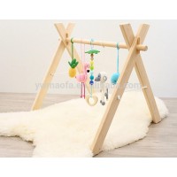 Heybabee Natural Pine Wooden Play Gym Baby Activity Fun Gym Frame Without Hanging Toys MFG-012