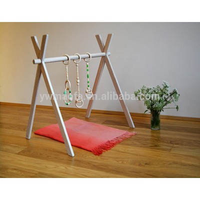 Direct-Factory Wholesales Natural Wooden Baby Gym Modern Infant Activity Center For Baby Activity Gym Heybabee