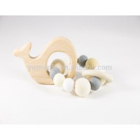 Wholesales Wooden Baby Teethers Toys Kids Cute Animal Shaped Chewing Teething Toy