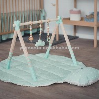 Wholesales Natural Wooden Baby Play Gym Frame With Eco-friendly Safety Painting Wood Infant Play Activity Gym