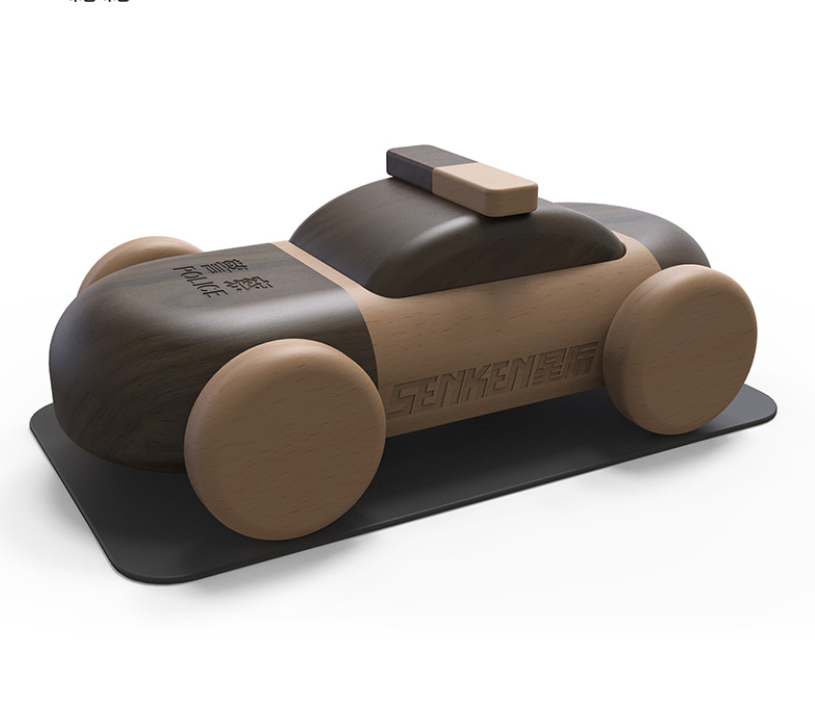 Wholesales Baby Wooden Car Model Toys Walnut Wood Craft Car Model For Kids