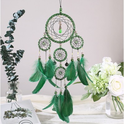 Handicraft Antique Dream Catcher Net Feathers Wall Hanging Decoration Ornament Wind Chimes Indian Feather Pendant