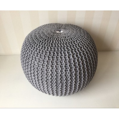 Wholesales 100% Cotton Yarn Crochet Round Foot Stool Pouf Ottoman