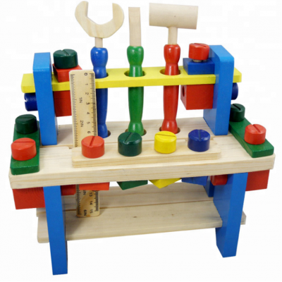 Wholesales Baby Wooden DIY Educational Toys Kids Tools Platform Toy