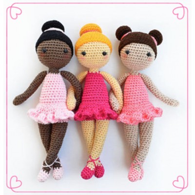 Direct-factory Wholesales 100% Cotton Baby/Kids Crochet Amigurumi Doll Stuffed Toys