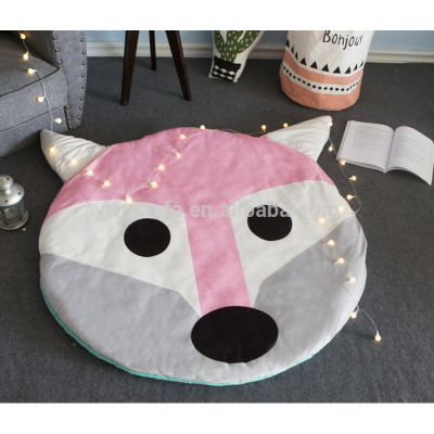 Wholesales 120cm Diameter Baby Cotton Fabric Floor Animal Shaped Crawling Mat Indoor Infant Play Game Gym Mat for Kids