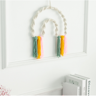 Wholesales Kids Room Rainbow Wall Hanging Knitted Macrame Wall Hangings